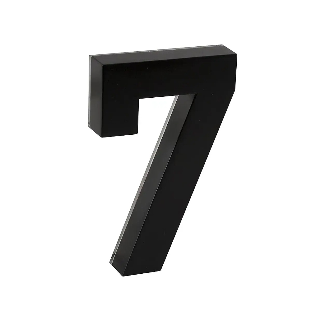 Taymor LEDF67 6" LED Backlit House Number (#7) - Matte Black