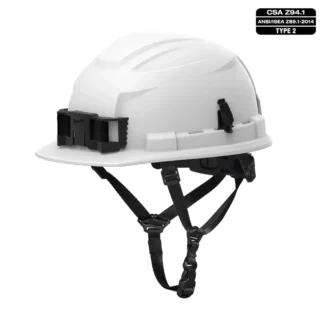Milwaukee® 48-73-1521 BOLT™ CSA/ANSI Type-2 Class-E Front Brim Non-Vented Safety Helmet with 4-Point Chinstrap - White
