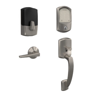 Schlage FBE489GRWBRW619VP Schlage® Encode® Greenwich Handleset Combo Pack - Satin Nickel
