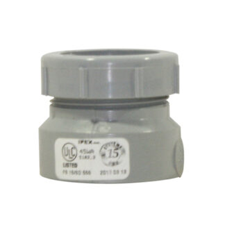 Noble 112PVCDWVTRAPADP 1-1/2" System 15® PVC Pipe Trap Adapter - Grey
