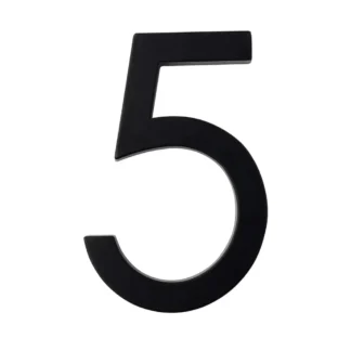 Taymor 25-DBLK55 5" Designer House Number, #5 - Matte Black