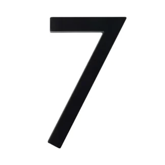 Taymor 25-DBLK57 5" Designer House Number, #7 - Matte Black