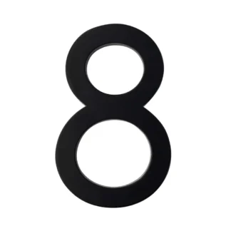 Taymor 25-DBLK58 5" Designer House Number, #8 - Matte Black