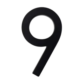 Taymor 25-DBLK59 5" Designer House Number, #9 - Matte Black
