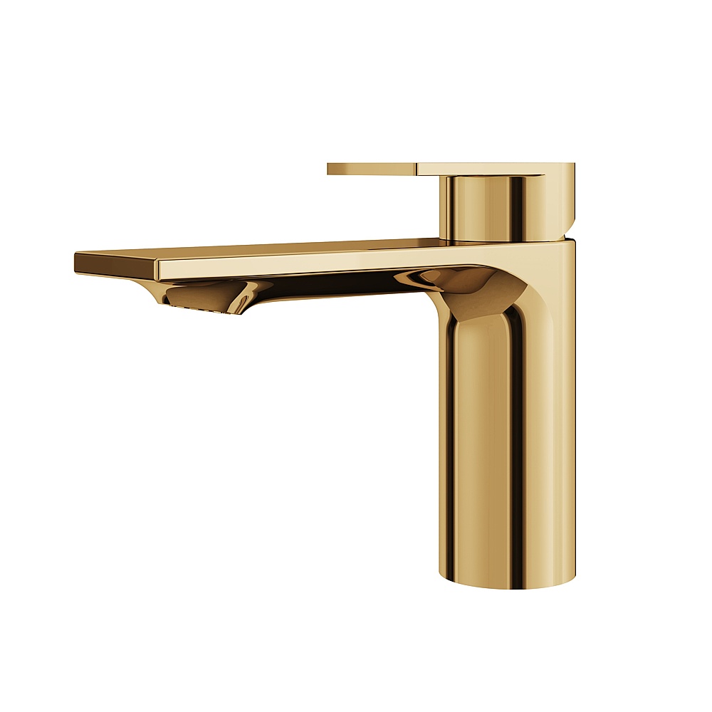 Aquabrass ABFB92014PGD Alpha Single-Hole Lavatory Faucet - Polished Gold
