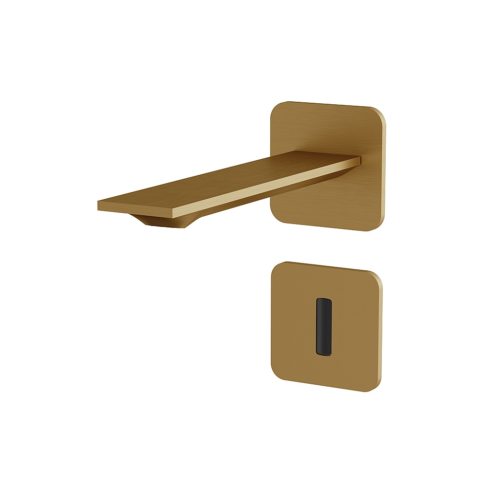 Aquabrass ABFC92068BGD Alpha Touchless Wall Lavatory Faucet-Trim - Brushed Gold