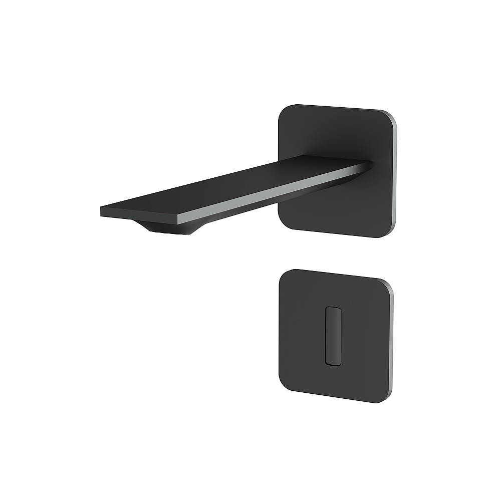 Aquabrass ABFC92068BK Alpha Touchless Wall Lavatory Faucet-Trim - Matte Black