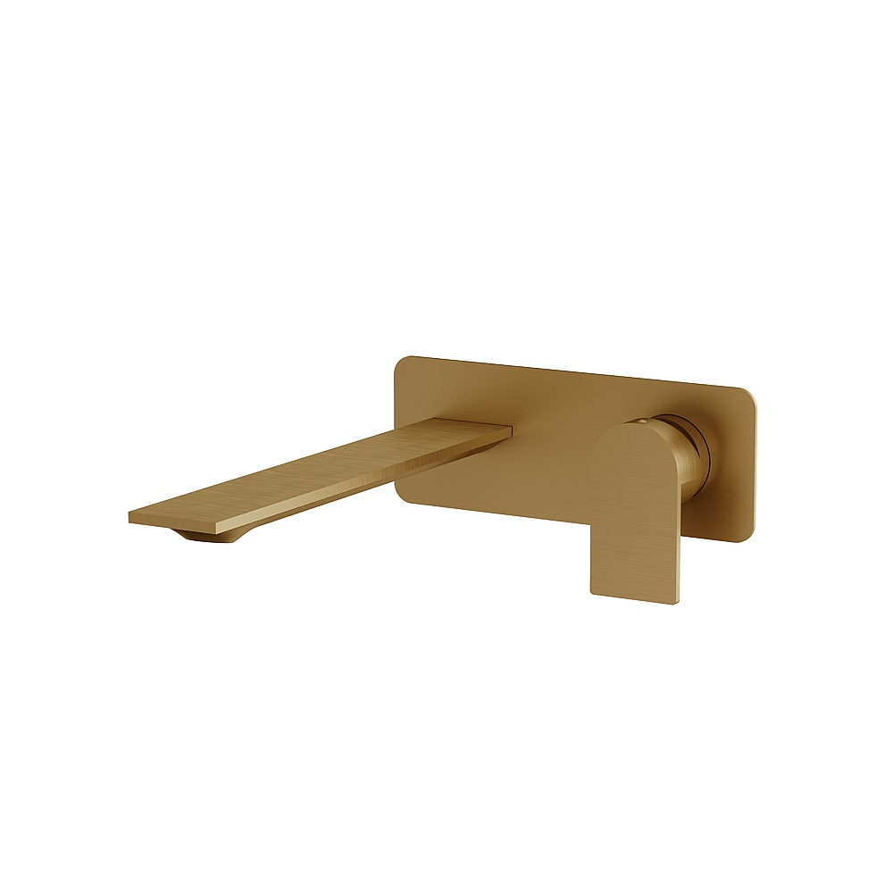 Aquabrass ABFC92N29BGD Alpha Wallmount Lavatory Faucet-Trim - Brushed Gold