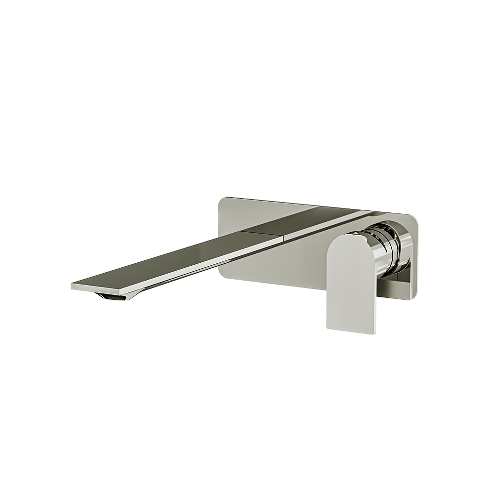 Aquabrass ABFC92N29PN Alpha Wallmount Lavatory Faucet-Trim - Polished Nickel