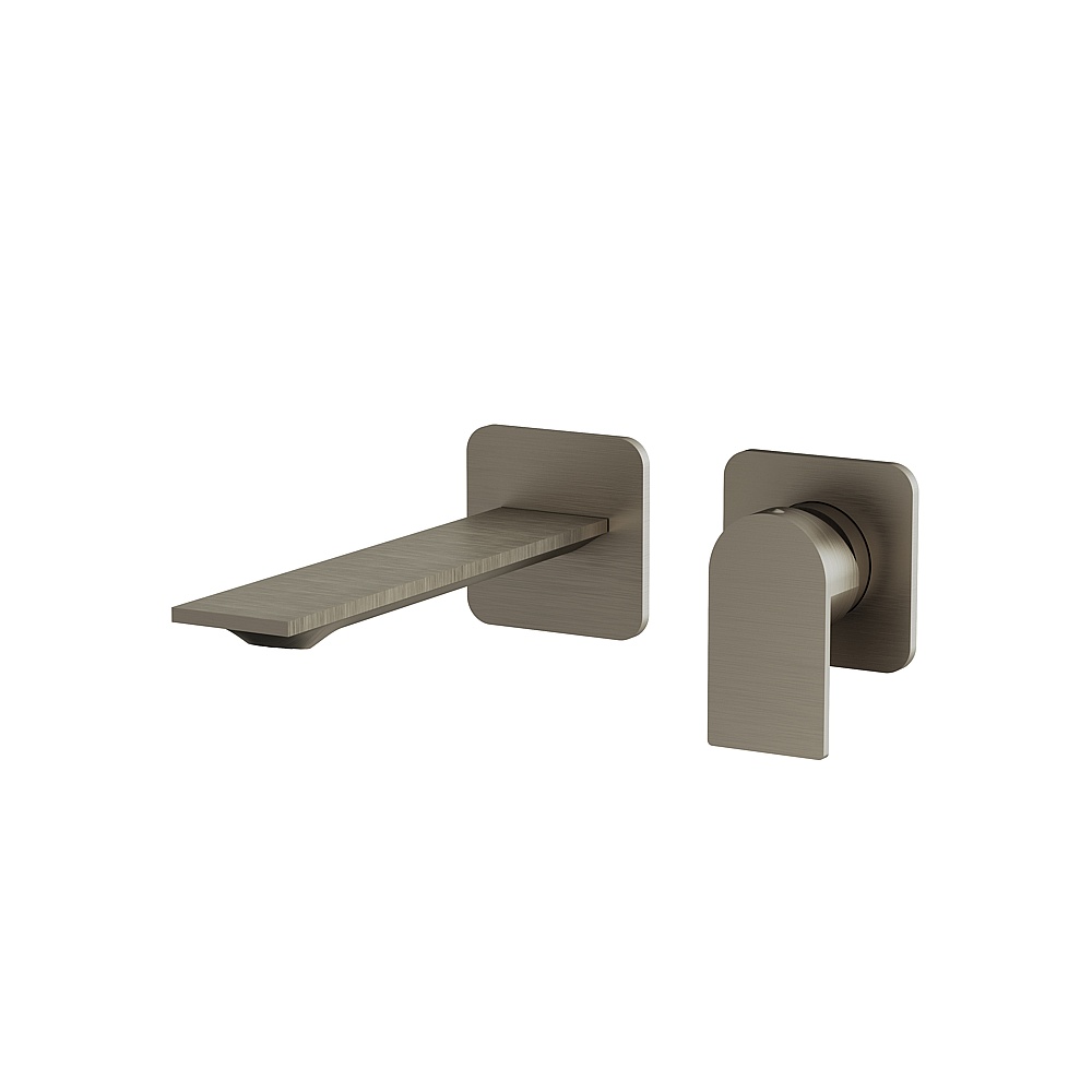 Aquabrass ABFC92N29SBBC Alpha Wallmount Lavatory Faucet-Trim - Brushed Black Chrome