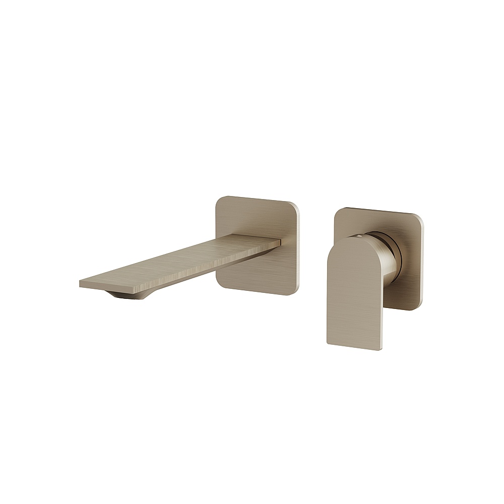Aquabrass ABFC92N29SBN Alpha Wallmount Lavatory Faucet-Trim - Brushed Nickel