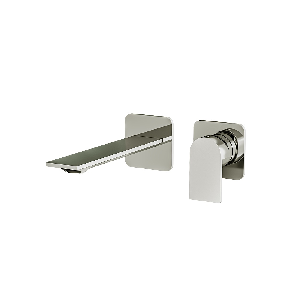 Aquabrass ABFC92N29SPN Alpha Wallmount Lavatory Faucet-Trim - Polished Nickel