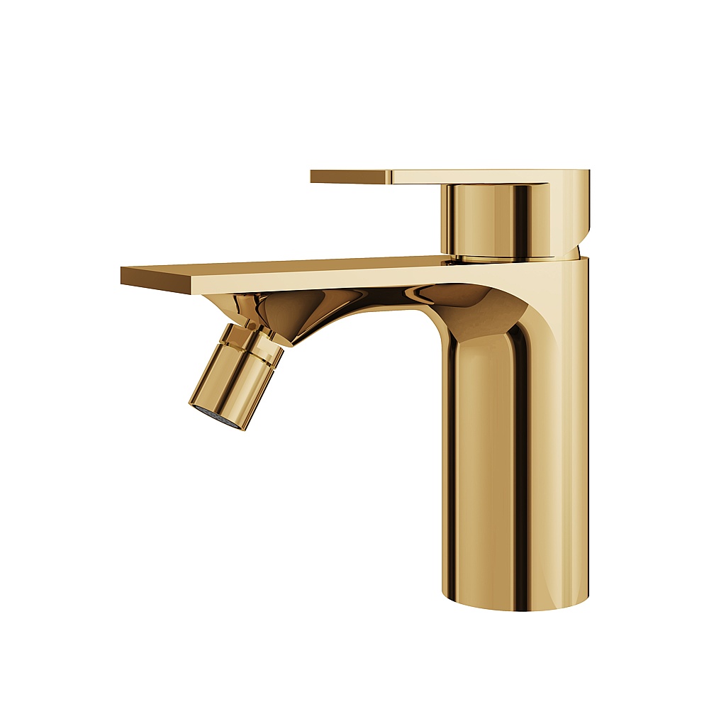 Aquabrass ABFB92024PGD Alpha Single-Hole Bidet Faucet - Polished Gold