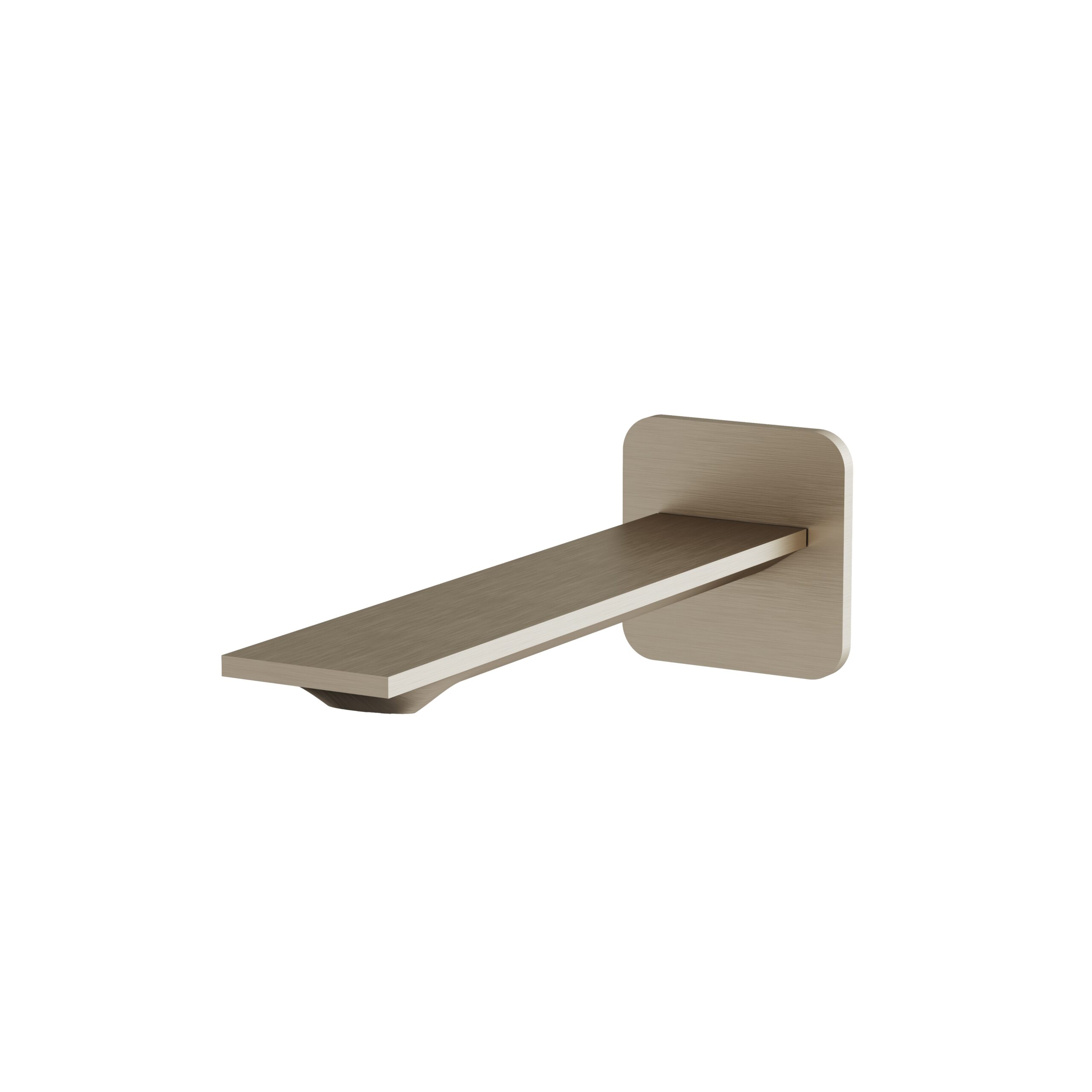 Aquabrass ABSC92032BN Alpha 8.5" Square Tub Spout - Brushed Nickel