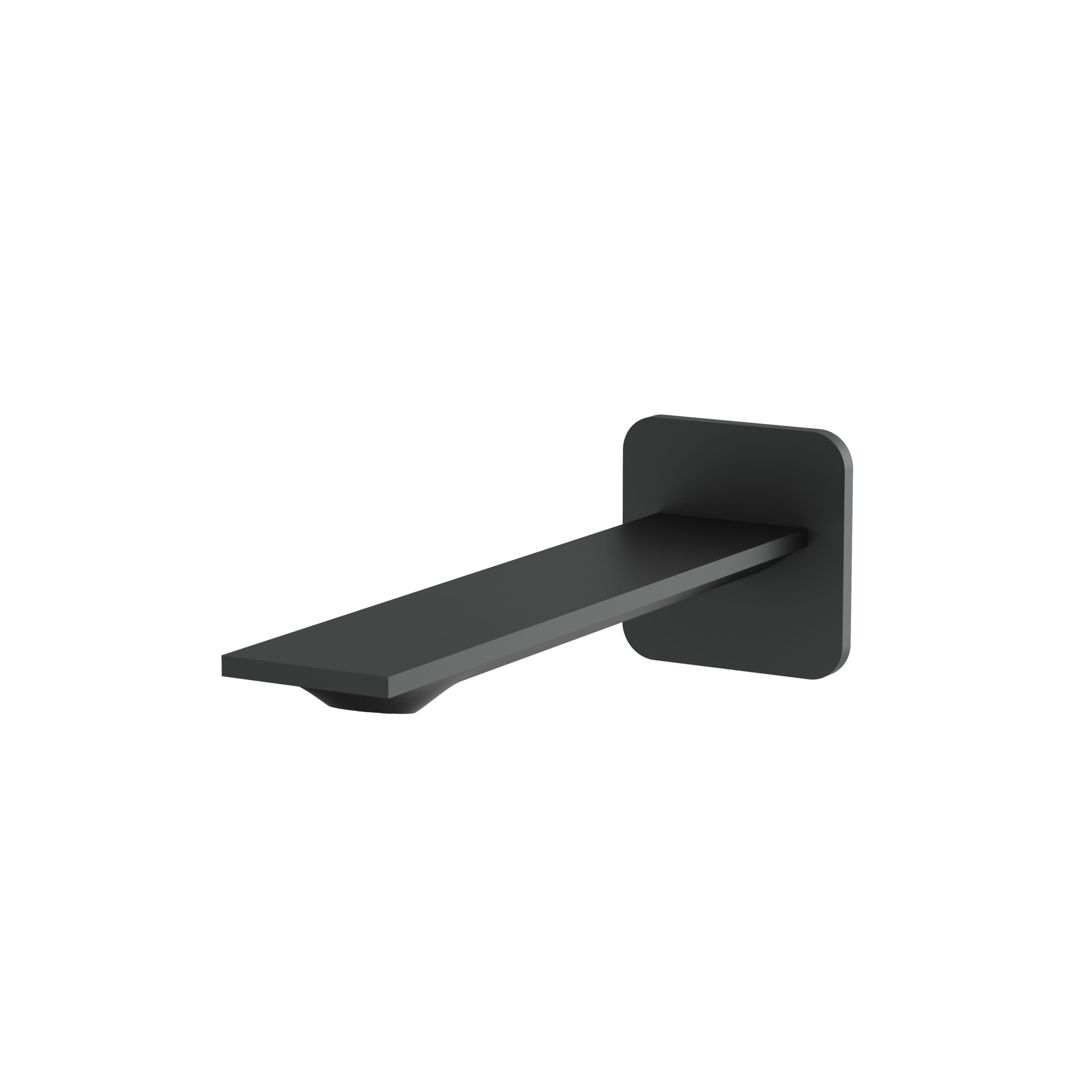 Aquabrass ABSC92032BK Alpha 8.5" Square Tub Spout - Matte Black