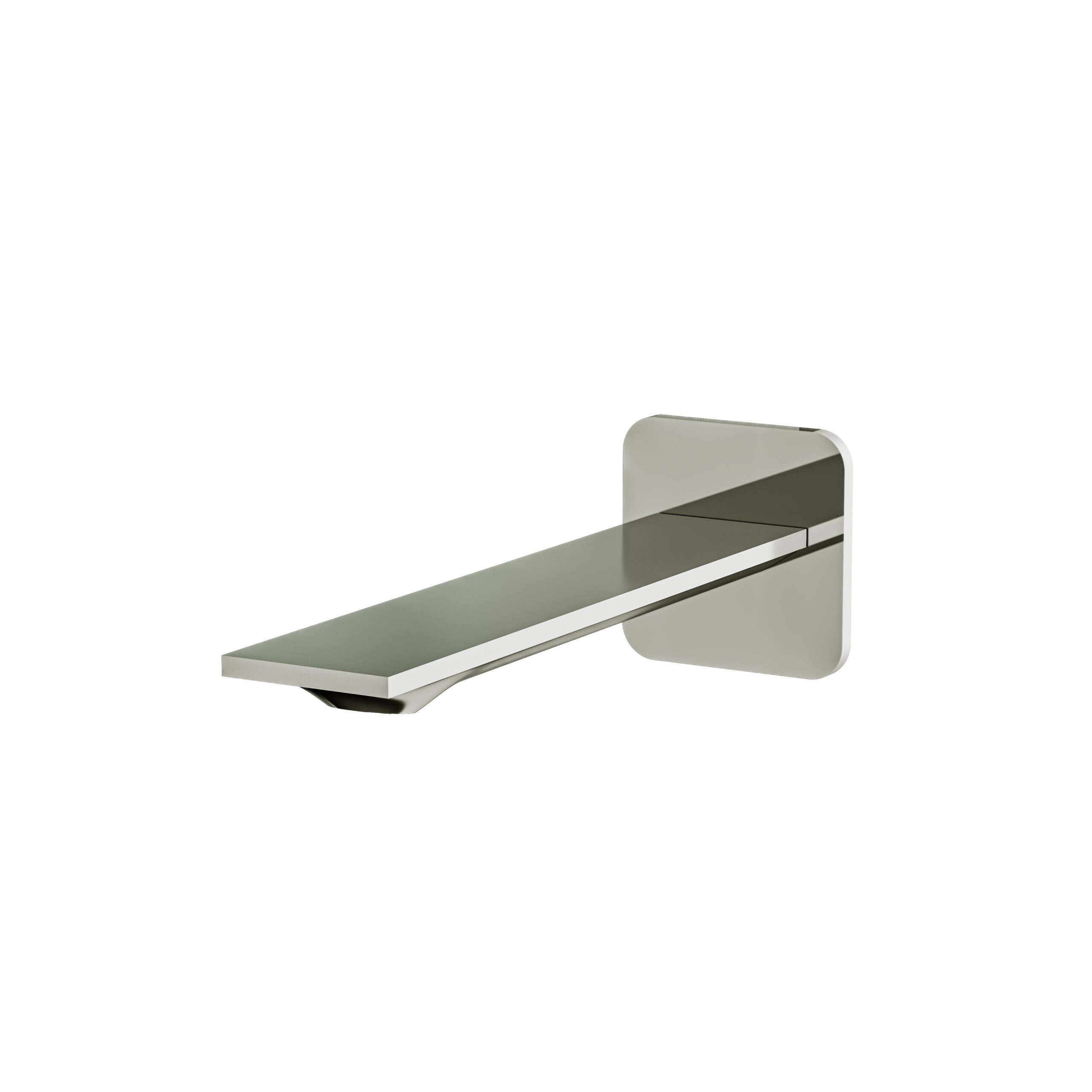 Aquabrass ABSC92032PN Alpha 8.5" Square Tub Spout - Polished Nickel