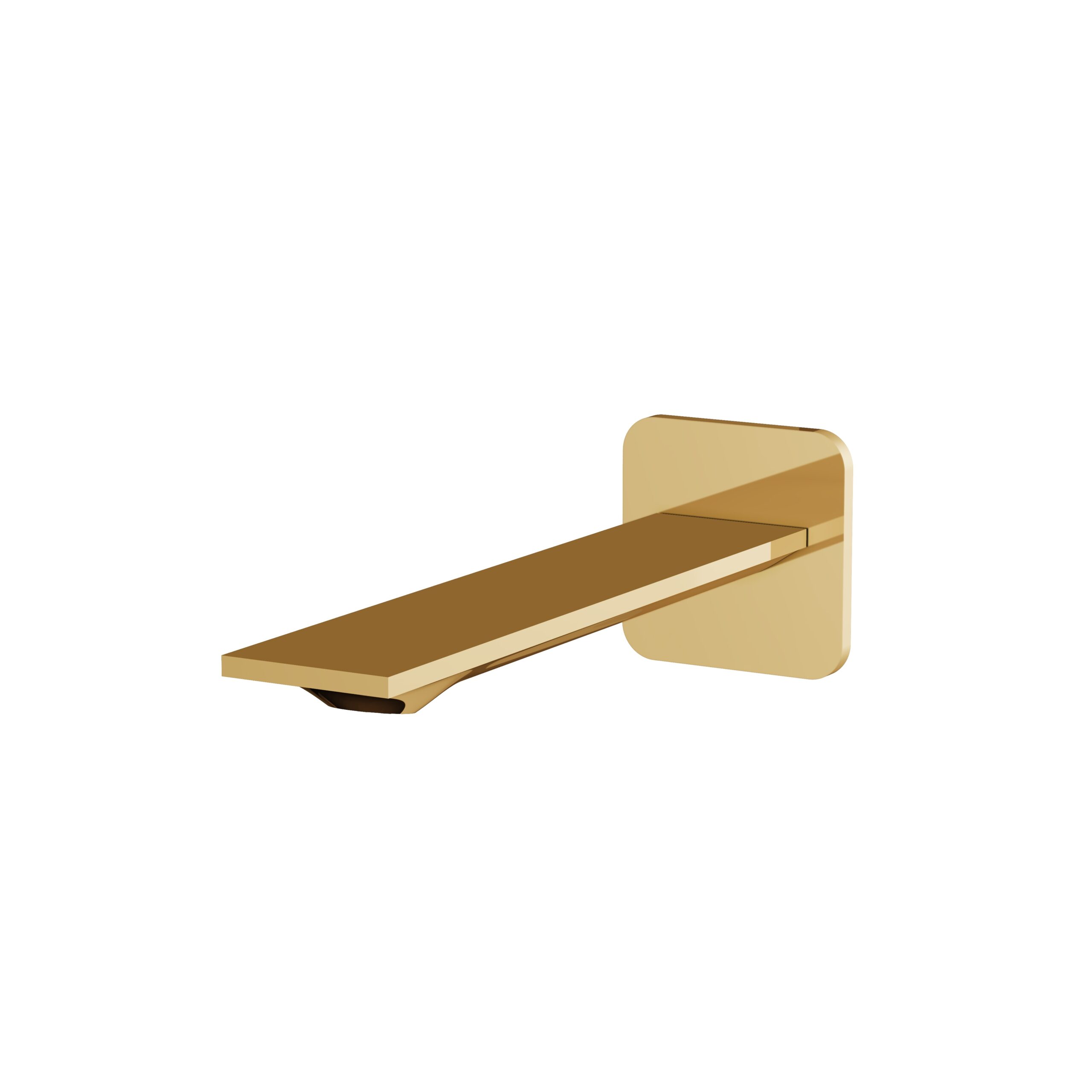 Aquabrass ABSC92032PGD Alpha 8.5" Square Tub Spout - Polished Gold