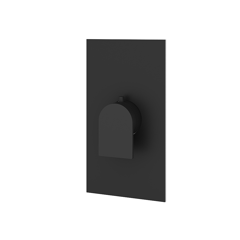 Aquabrass ABSTSR3092BK Alpha Trim Set for T12000 Valve - Matte Black