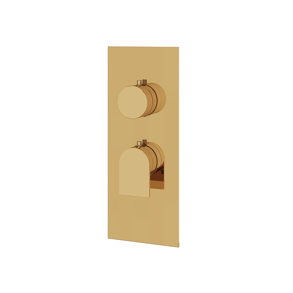 Aquabrass ABSTSR3192PGD Alpha Trim Set for T12001 Valve - Polished Gold