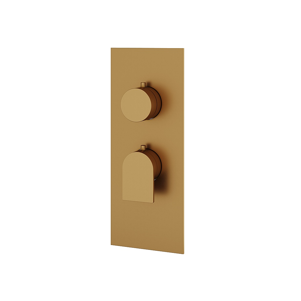 Aquabrass ABSTSR3192BGD Alpha Trim Set for T12001 Valve - Brushed Gold