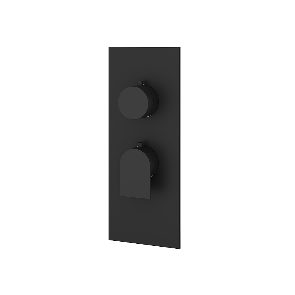 Aquabrass ABSTSR3192BK Alpha Trim Set for T12001 Valve - Matte Black