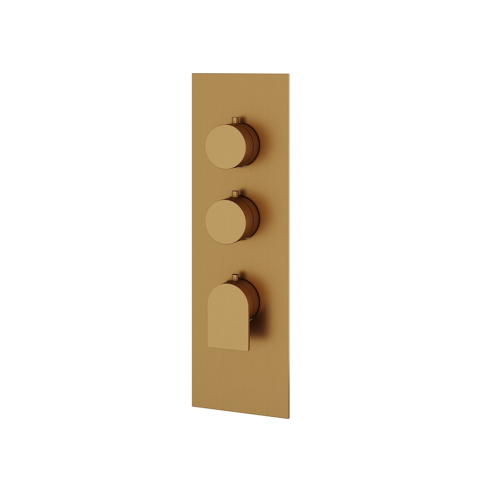 Aquabrass ABSTSR3292BGD Alpha Trim Set for T12002 Valve - Brushed Gold