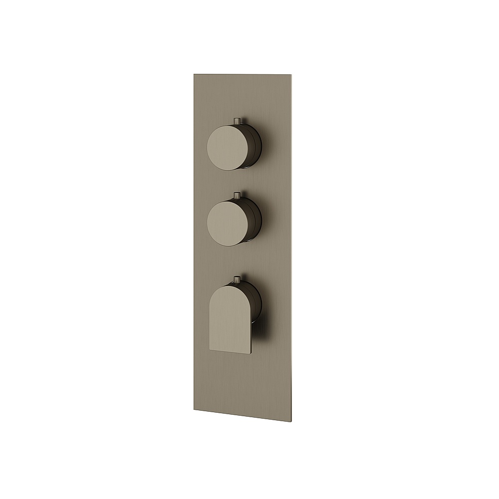 Aquabrass ABSTSR3292BBC Alpha Trim Set for T12002 Valve - Brushed Black Chrome