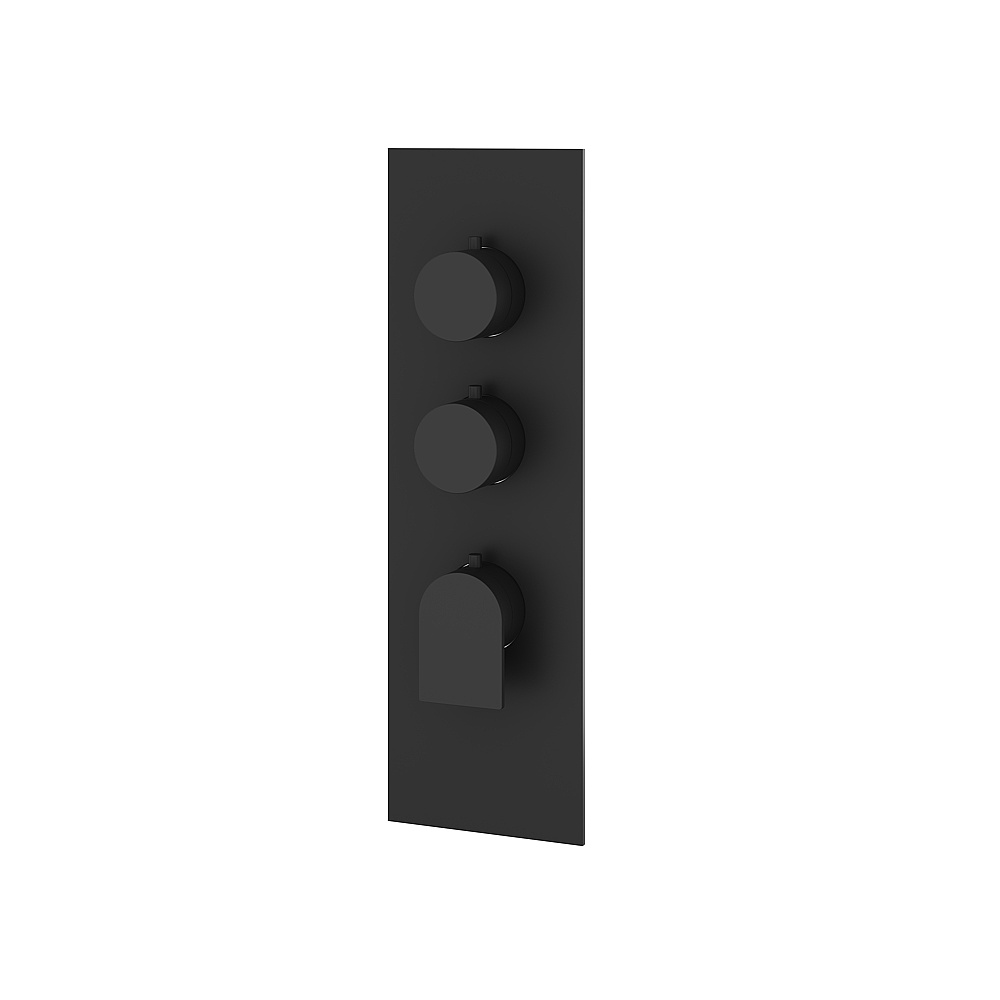 Aquabrass ABSTSR3292BK Alpha Trim Set for T12002 Valve - Matte Black