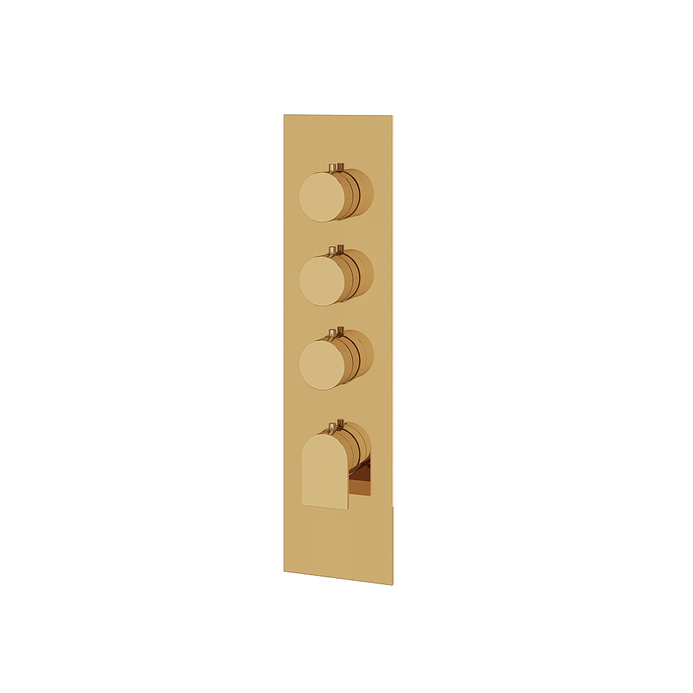 Aquabrass ABSTSR3392PGD Alpha Trim Set for T12003 Valve - Polished Gold
