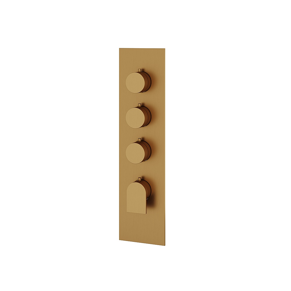 Aquabrass ABSTSR3392BGD Alpha Trim Set for T12003 Valve - Brushed Gold