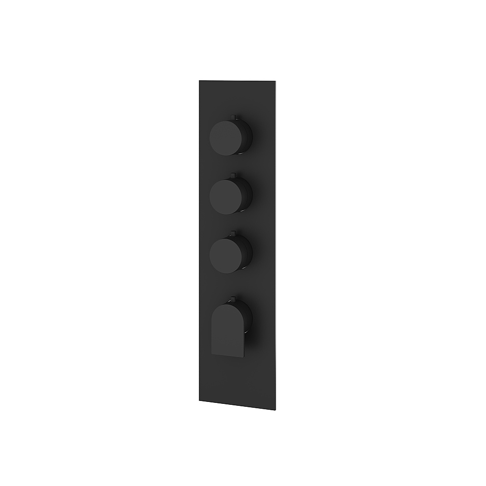 Aquabrass ABSTSR3392BK Alpha Trim Set for T12003 Valve - Matte Black
