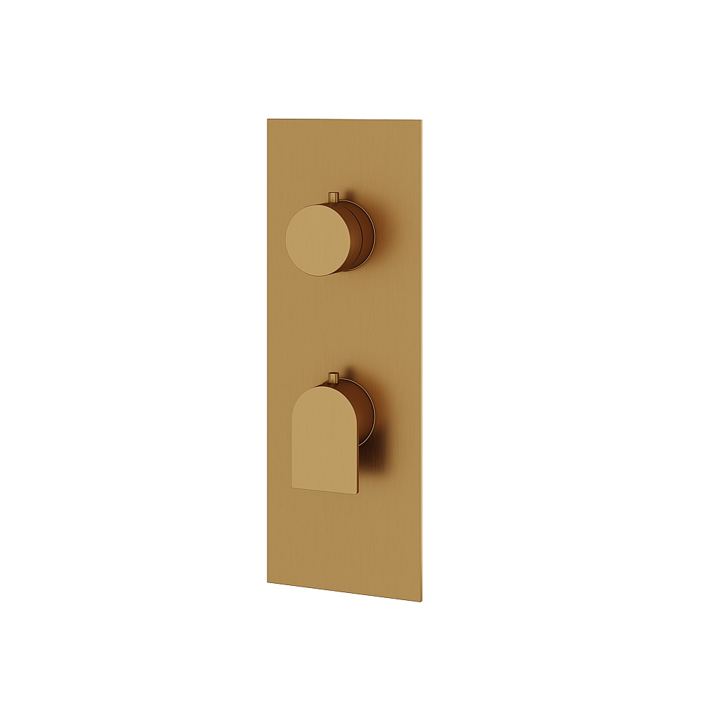 Aquabrass ABSTSR8292BGD Alpha Trim Set 2-Way for T12123 Valve - Brushed Gold