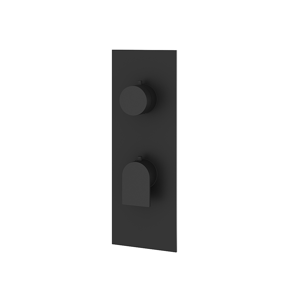 Aquabrass ABSTSR9392BK Alpha Trim Set 3-Way Non-Shared for T12123 - Matte Black