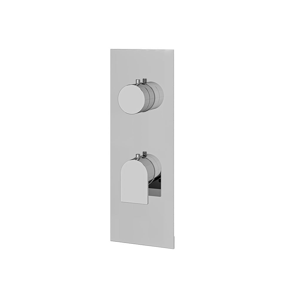 Aquabrass ABSTSR8392PC Alpha Trim Set 3-Way Shared for T12123 Valve - Polished Chrome