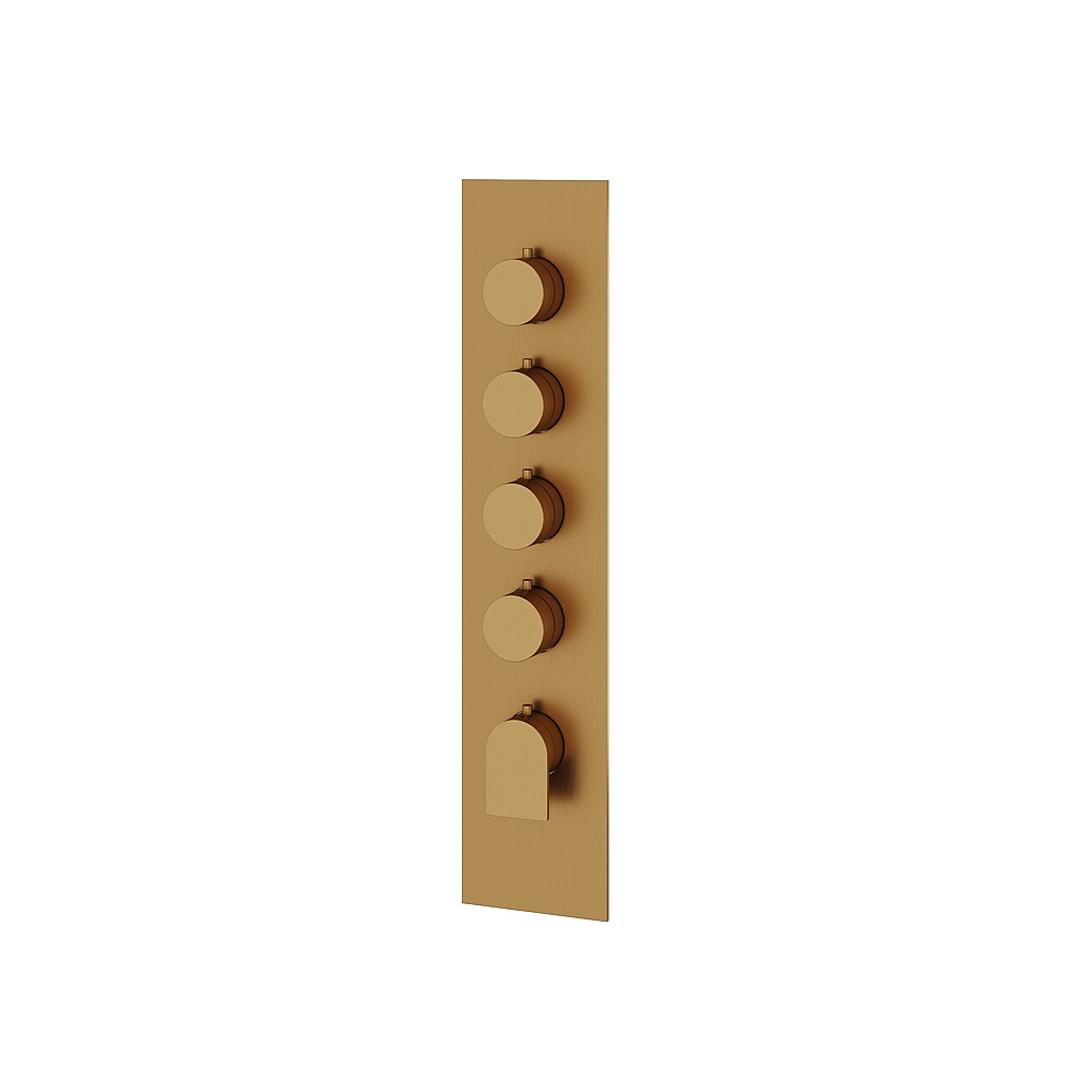 Aquabrass ABSTSR3492BGD Alpha Trim Set for T12004 Valve - Brushed Gold