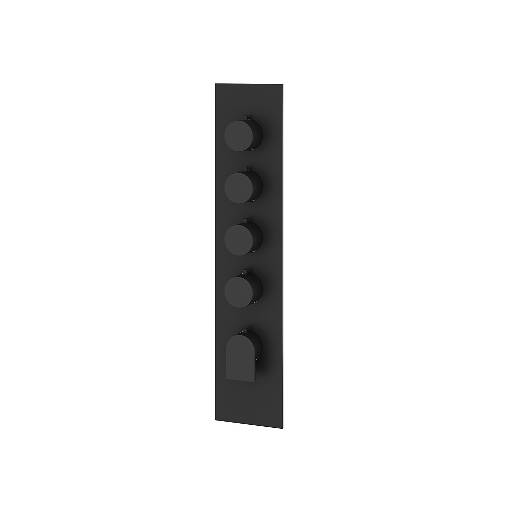 Aquabrass ABSTSR3492BK Alpha Trim Set for T12004 Valve - Matte Black