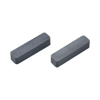 Richelieu 47846R 1-7/8" x 3/8" x 3/8" Block Magnet, 2 Pack - Black