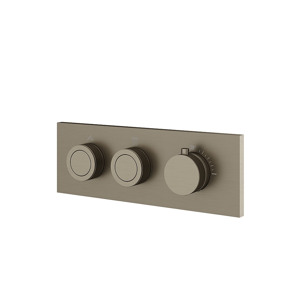 Aquabrass ABSTTO2WBBC Touch 2-Way Shower Trim - Brushed Black Chrome