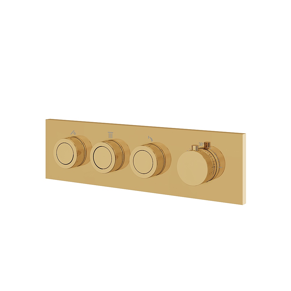 Aquabrass ABSTTO3WPGD Touch 3-Way Shower Trim - Polished Gold