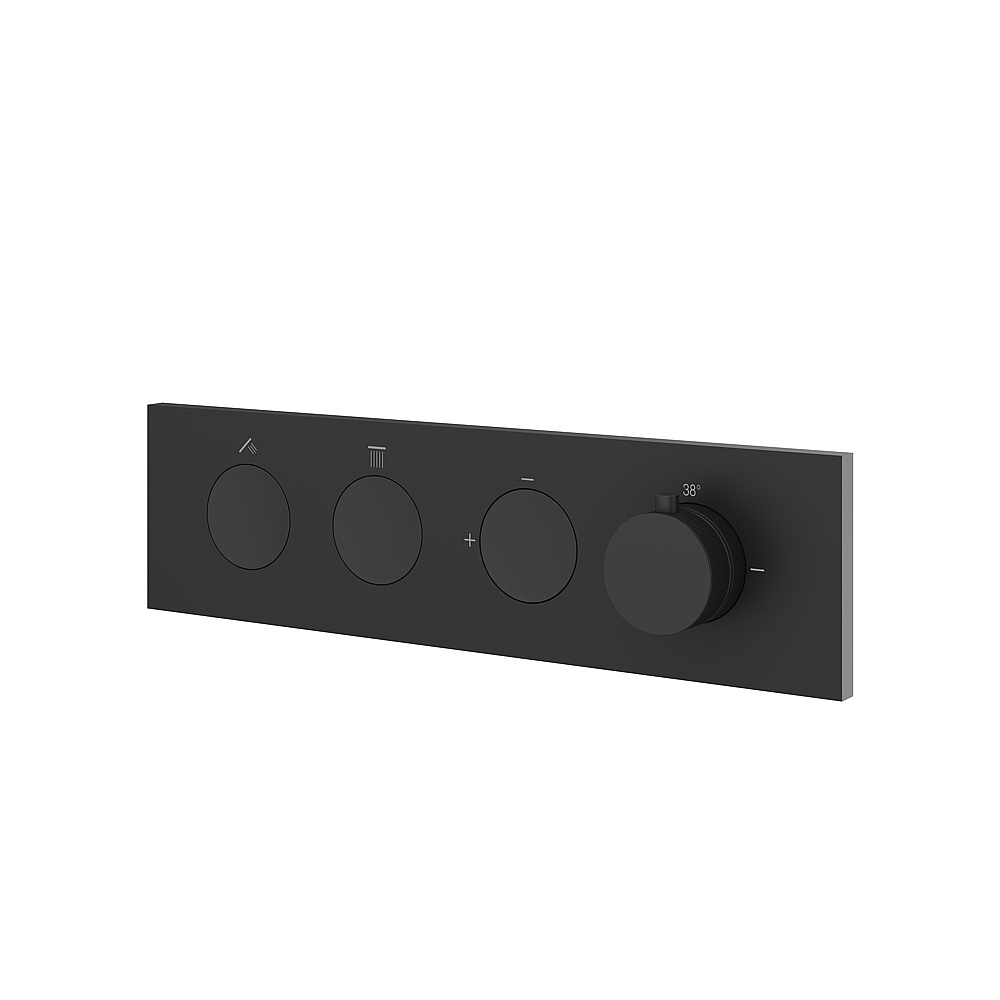 Aquabrass ABSTFL2WBK Flush 2-Way Shower Trim - Black