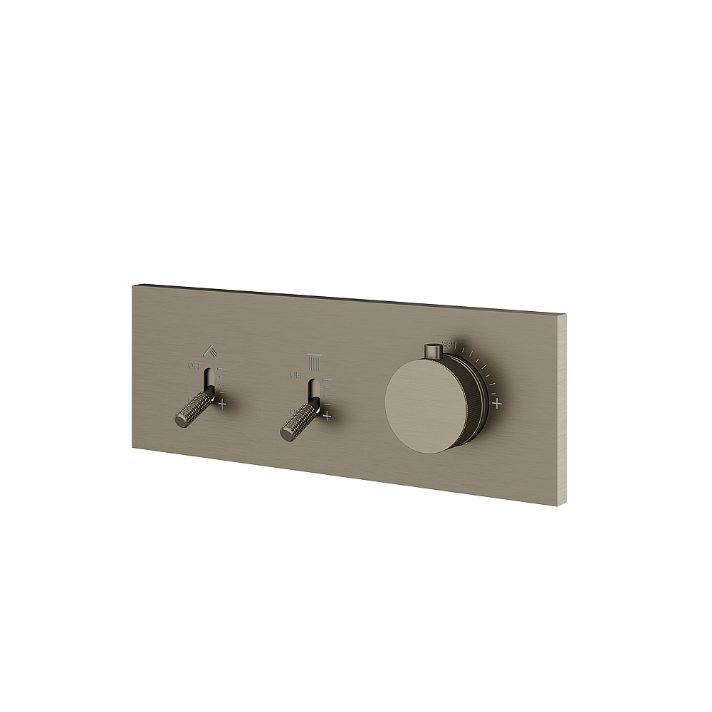Aquabrass ABSTDI2WBBC Dimmer 2-Way Shower Trim - Brushed Black Chrome