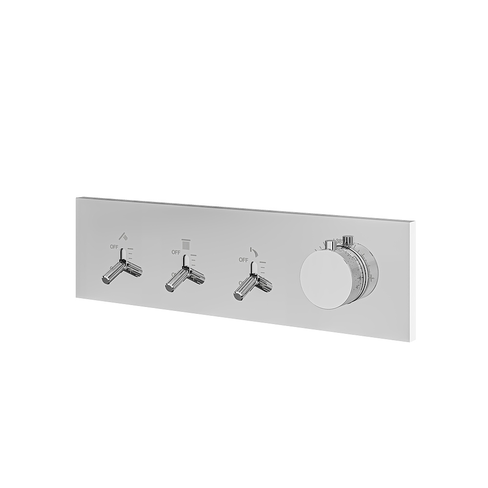 Aquabrass ABSTDI3WPC Dimmer 3-Way Shower Trim - Polished Chrome