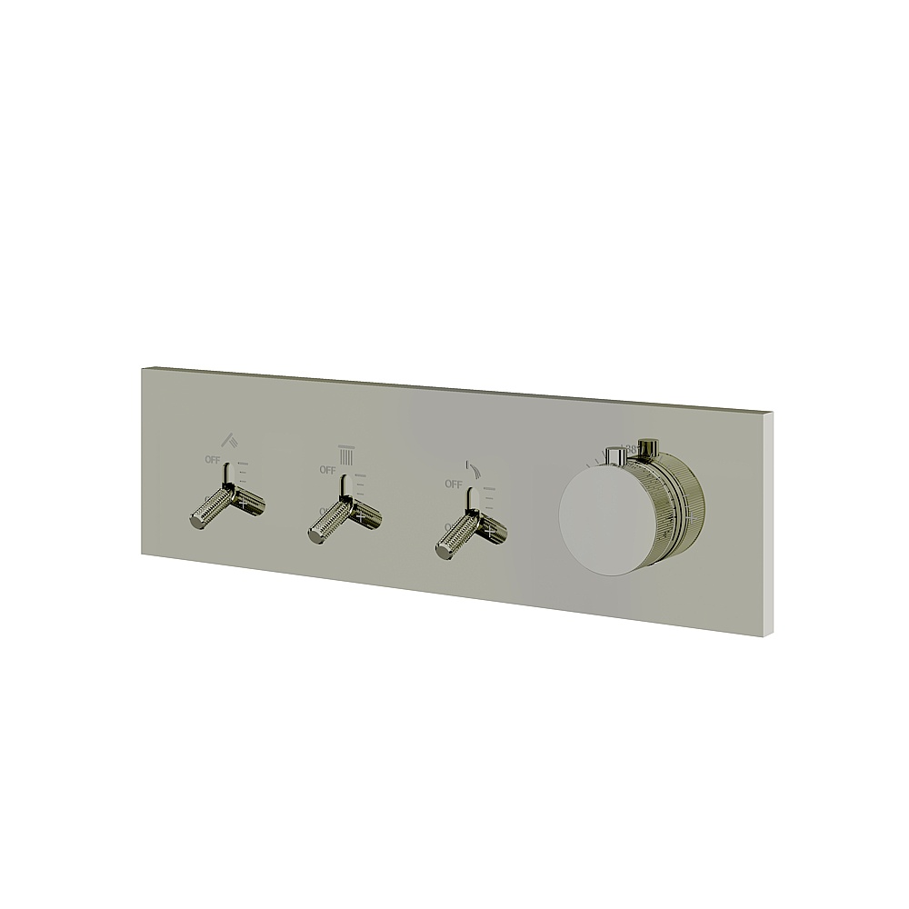 Aquabrass ABSTDI3WPN Dimmer 3-Way Shower Trim - Polished Nickel