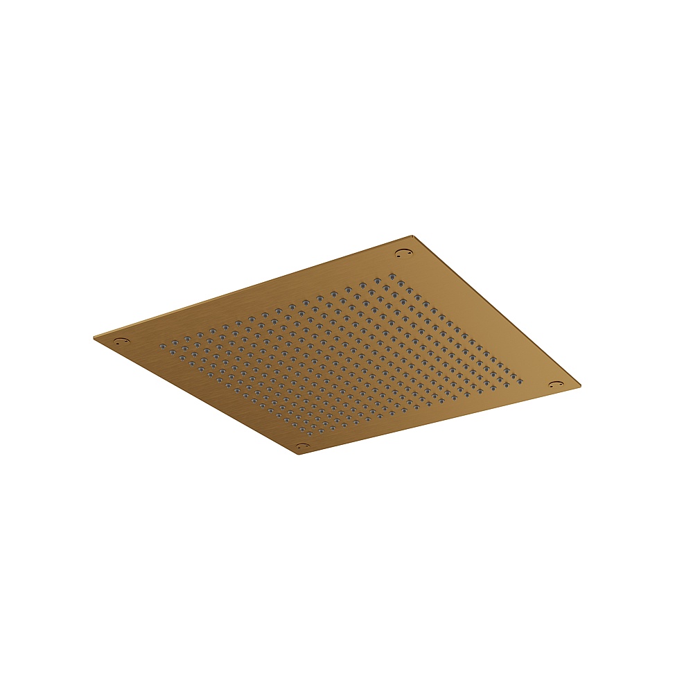 Aquabrass ABSC00828BGD Aquaflush 14x14 Recessed Rainhead - Brushed Gold