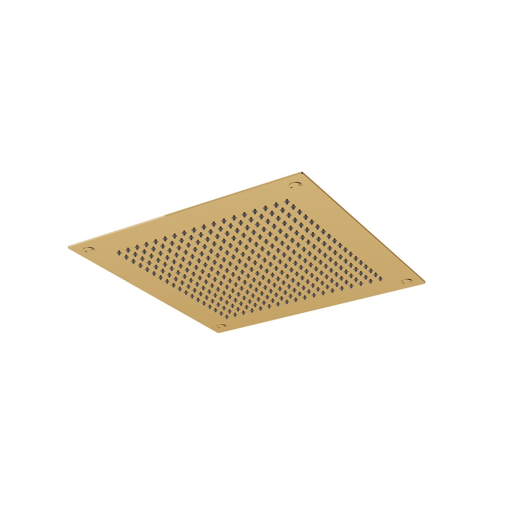 Aquabrass ABSC00828PGD Aquaflush 14x14 Recessed Rainhead - Polished Gold