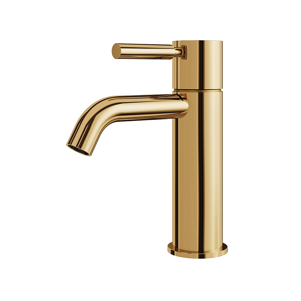 Aquabrass ABFB48014PGD Aria Single-Hole Lavatory Faucet - Polished Gold