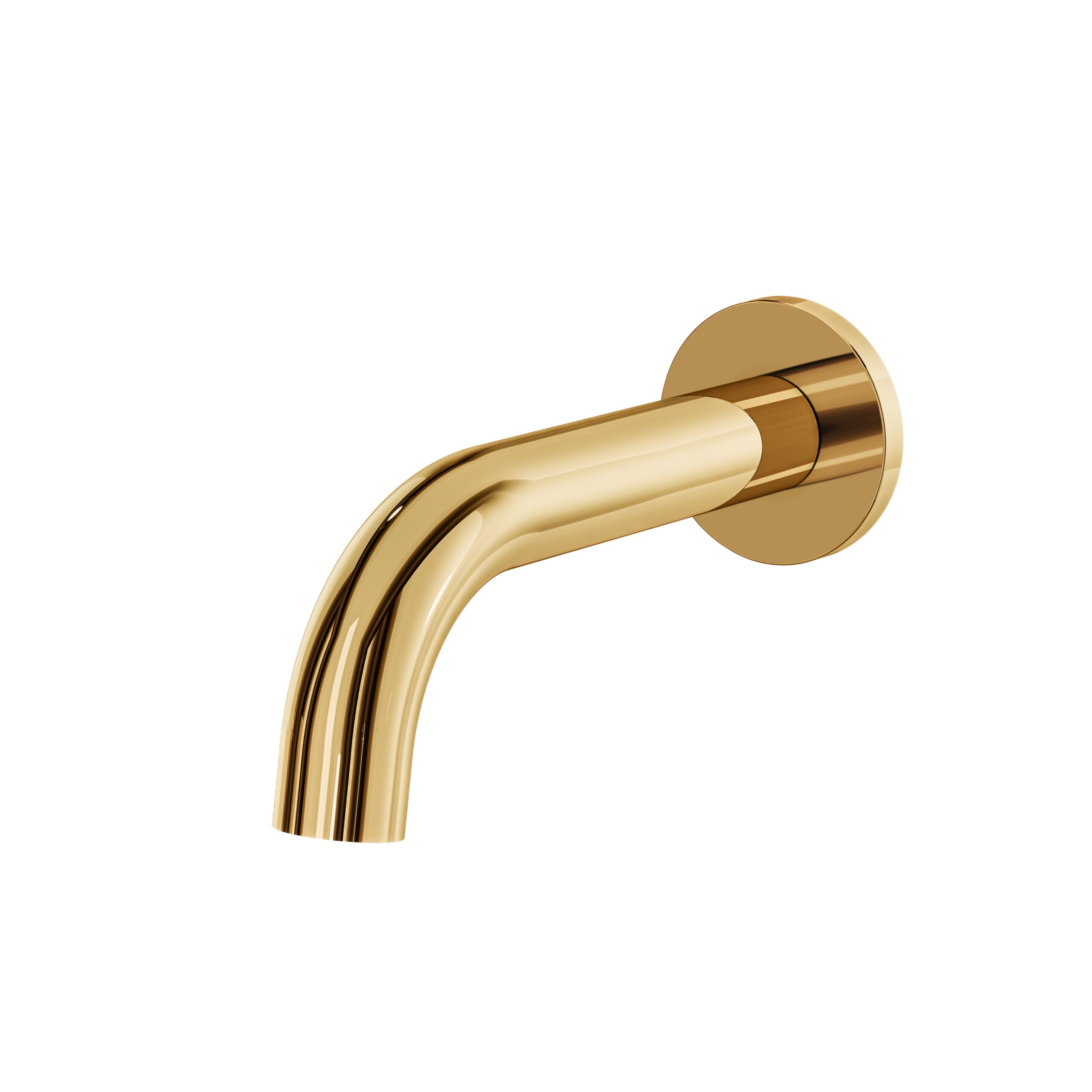 Aquabrass ABSC48032PGD Aria Tub Spout No Diverter - Polished Gold