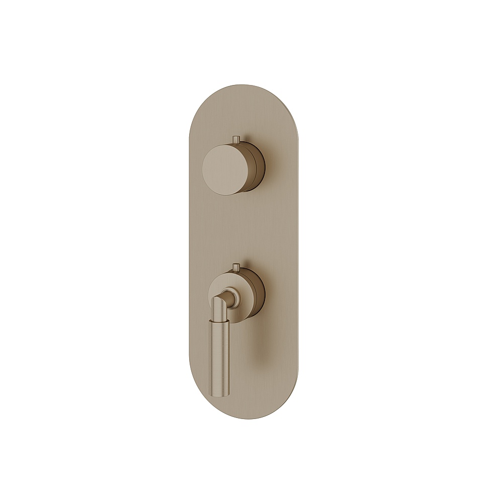 Aquabrass ABSTR8248BN Aria Trim Set Two-Way for T12123 Valve - Brushed Nickel
