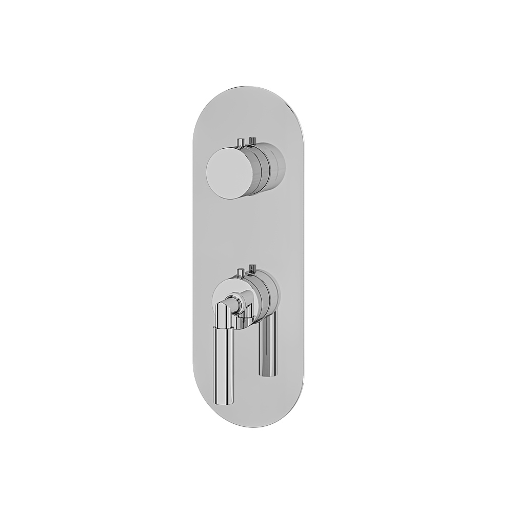Aquabrass ABSTR8248PC Aria Trim Set Two-Way for T12123 Valve - Polished Chrome