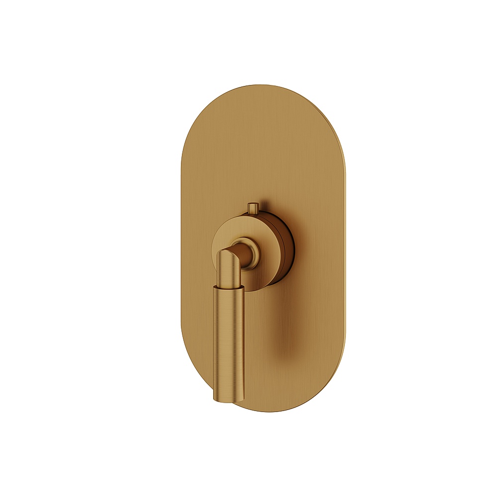 Aquabrass ABSTR3048BGD Aria Trim Set for T12000 Valve - Brushed Gold